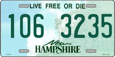 NH license plate 1063235