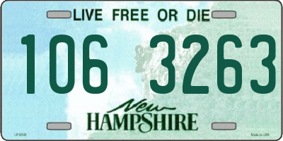 NH license plate 1063263