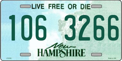 NH license plate 1063266