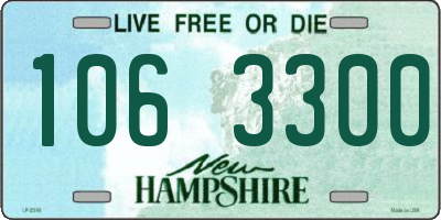 NH license plate 1063300