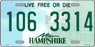 NH license plate 1063314