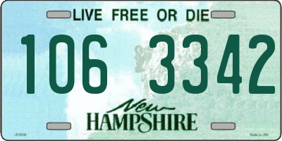 NH license plate 1063342