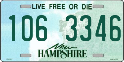 NH license plate 1063346