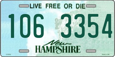 NH license plate 1063354