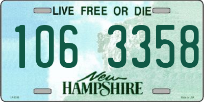 NH license plate 1063358