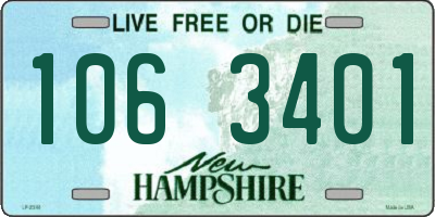 NH license plate 1063401