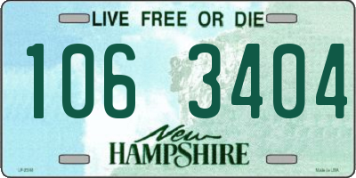 NH license plate 1063404