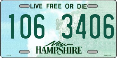NH license plate 1063406