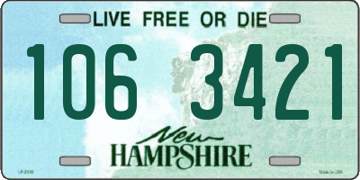NH license plate 1063421