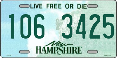 NH license plate 1063425
