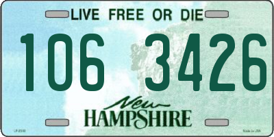 NH license plate 1063426