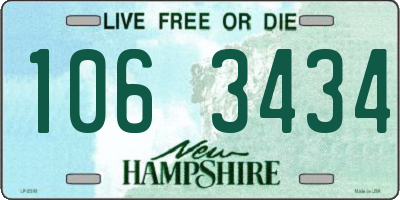 NH license plate 1063434