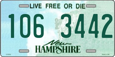 NH license plate 1063442