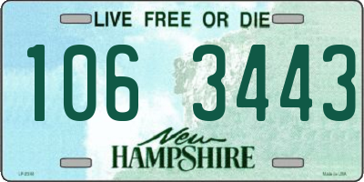 NH license plate 1063443