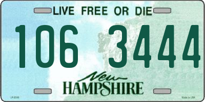 NH license plate 1063444