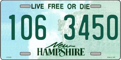 NH license plate 1063450