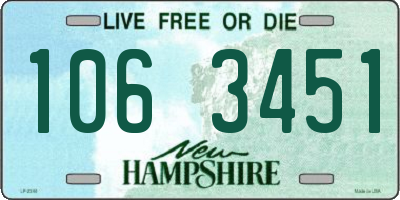 NH license plate 1063451