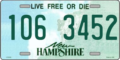 NH license plate 1063452