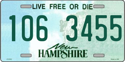 NH license plate 1063455