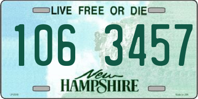 NH license plate 1063457