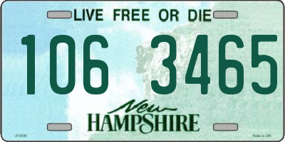 NH license plate 1063465