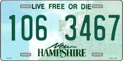 NH license plate 1063467