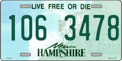 NH license plate 1063478