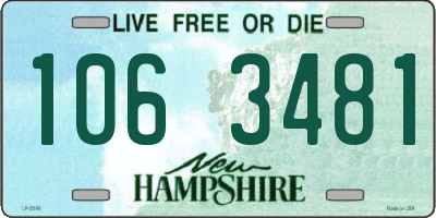 NH license plate 1063481