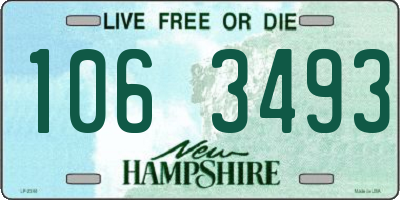 NH license plate 1063493