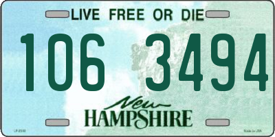 NH license plate 1063494