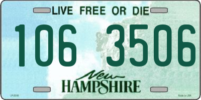 NH license plate 1063506