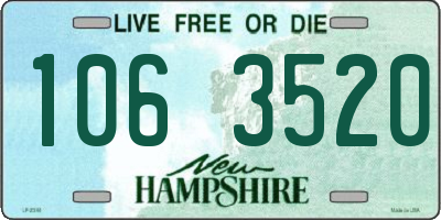 NH license plate 1063520