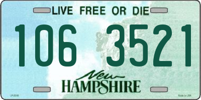 NH license plate 1063521