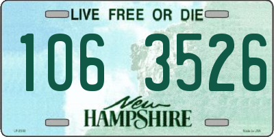 NH license plate 1063526