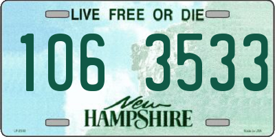 NH license plate 1063533