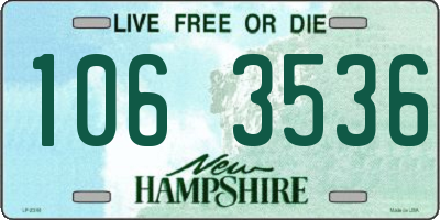 NH license plate 1063536