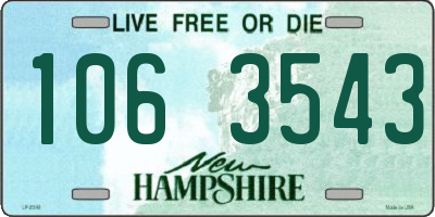 NH license plate 1063543