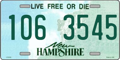 NH license plate 1063545