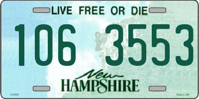 NH license plate 1063553