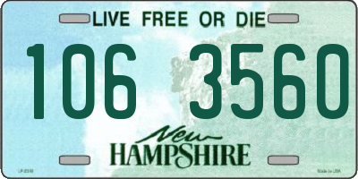 NH license plate 1063560