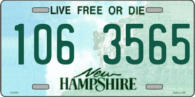 NH license plate 1063565