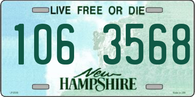 NH license plate 1063568