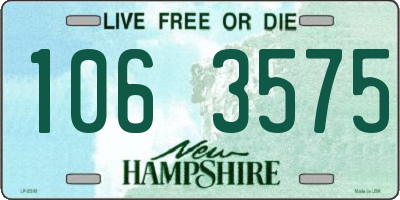 NH license plate 1063575