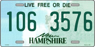 NH license plate 1063576