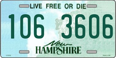 NH license plate 1063606