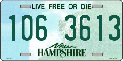 NH license plate 1063613