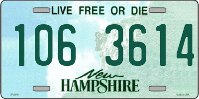 NH license plate 1063614