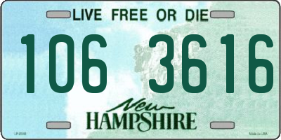 NH license plate 1063616