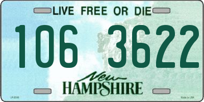 NH license plate 1063622