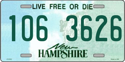 NH license plate 1063626